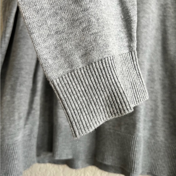 Celebrate Together Love Sweater XL Gray Long Sleeve Embroidered Pink Script - Picture 6 of 7